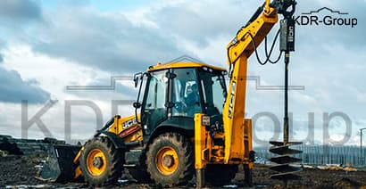 Аренда экскаватора погрузчика JCB 3CX SUPER с буром