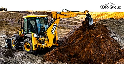 Рыхление грунта экскаватором