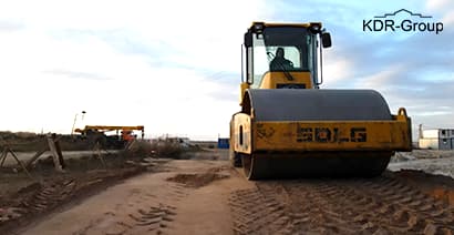 Уплотнение грунта трамбованием