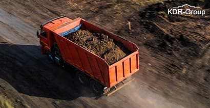 Вывоз грунта самосвалами