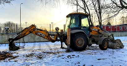 Аренда экскаватора погрузчика JCB 3CX с гидромолотом