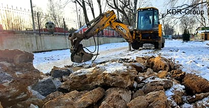 Рыхление мерзлого грунта