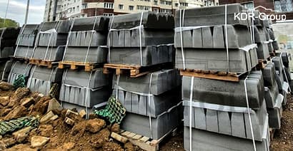 Укладка бордюра